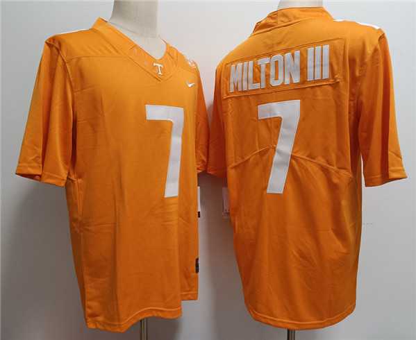 Mens Notre Tennessee Volunteers #7 Joe Milton III Orange Stitched Jersey->tennessee volunteers->NCAA Jersey